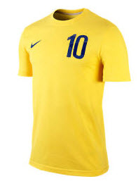 Svenska landslagets tröja med nummer 10 på bröstet